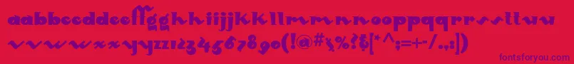 Mondo ffy Font – Purple Fonts on Red Background