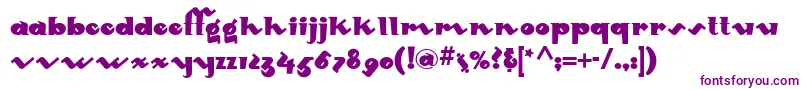 Mondo ffy Font – Purple Fonts on White Background