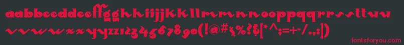 Mondo ffy Font – Red Fonts on Black Background