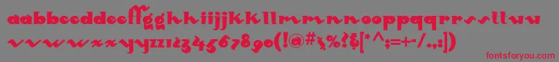 Mondo ffy Font – Red Fonts on Gray Background