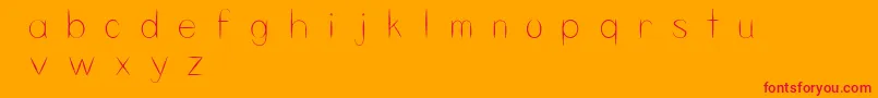 SkeletonKey-Schriftart – Rote Schriften auf orangefarbenem Hintergrund