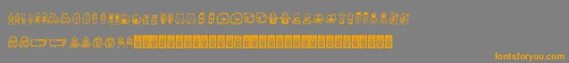 Aliendcoxy Font – Orange Fonts on Gray Background