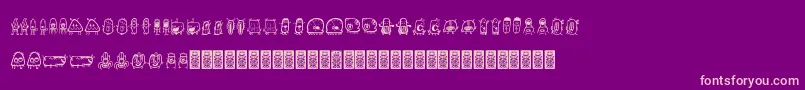 Police Aliendcoxy – polices roses sur fond violet