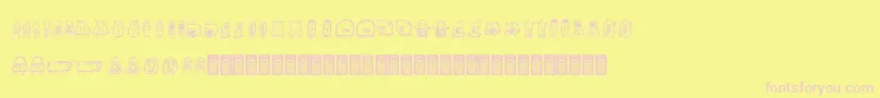 Aliendcoxy Font – Pink Fonts on Yellow Background