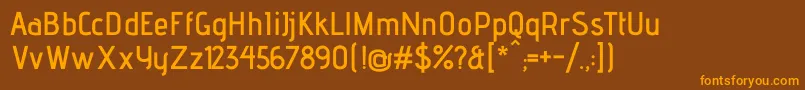 AdventproSemibold Font – Orange Fonts on Brown Background