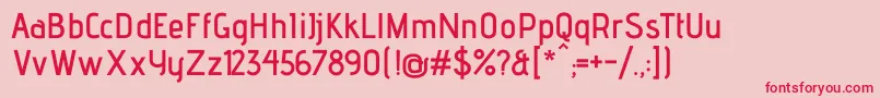 AdventproSemibold Font – Red Fonts on Pink Background