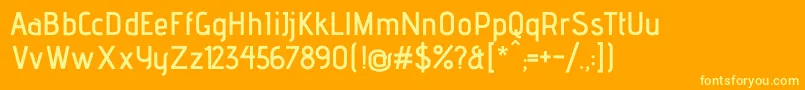 AdventproSemibold Font – Yellow Fonts on Orange Background