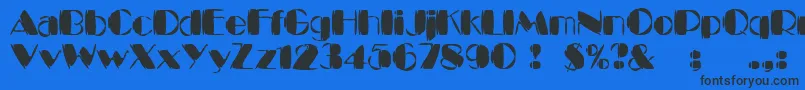 Kaptain Font – Black Fonts on Blue Background