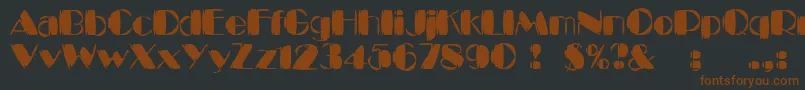 Kaptain Font – Brown Fonts on Black Background