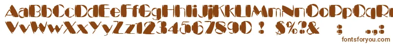 Kaptain Font – Brown Fonts on White Background