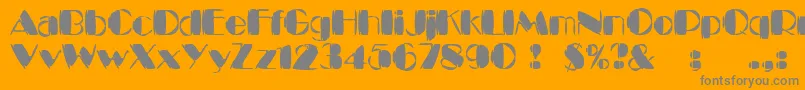 Kaptain Font – Gray Fonts on Orange Background