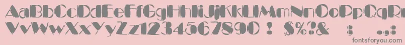 Kaptain Font – Gray Fonts on Pink Background