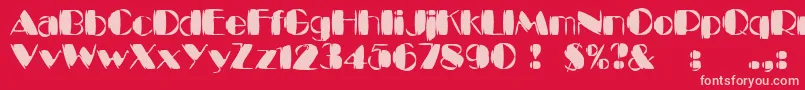 Kaptain Font – Pink Fonts on Red Background