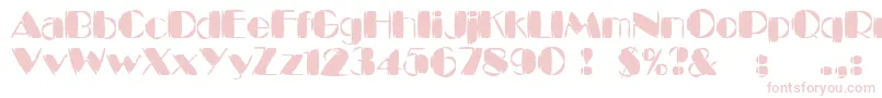 Kaptain Font – Pink Fonts on White Background