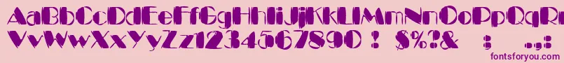 Kaptain Font – Purple Fonts on Pink Background