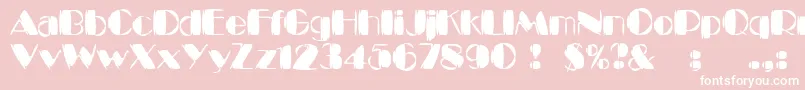 Kaptain Font – White Fonts on Pink Background