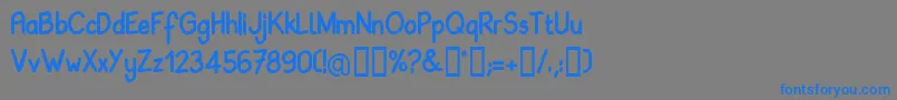 フォントBabirg – 灰色の背景に青い文字