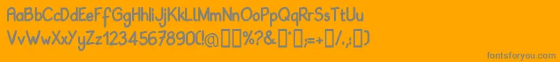 Babirg Font – Gray Fonts on Orange Background