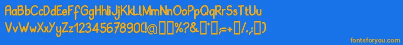 Babirg Font – Orange Fonts on Blue Background