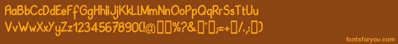 Babirg Font – Orange Fonts on Brown Background