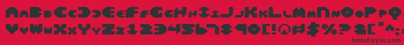 BalAstaralExpanded Font – Black Fonts on Red Background