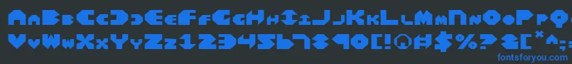 BalAstaralExpanded Font – Blue Fonts on Black Background