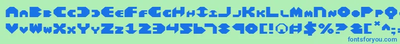 Police BalAstaralExpanded – polices bleues sur fond vert
