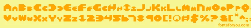 fuente BalAstaralExpanded – Fuentes Naranjas Sobre Fondo Amarillo
