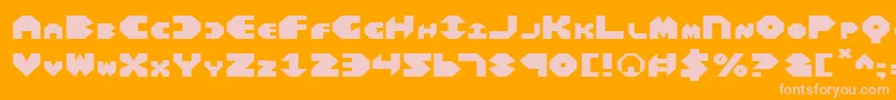 Шрифт BalAstaralExpanded – розовые шрифты на оранжевом фоне