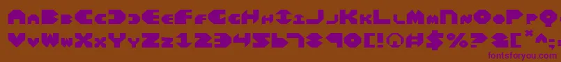 BalAstaralExpanded Font – Purple Fonts on Brown Background