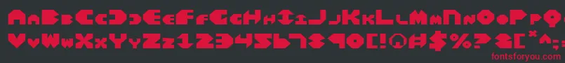 フォントBalAstaralExpanded – 黒い背景に赤い文字