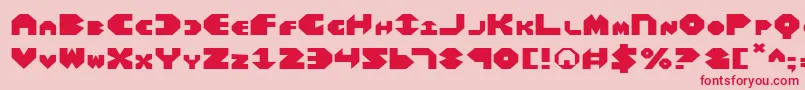 フォントBalAstaralExpanded – ピンクの背景に赤い文字