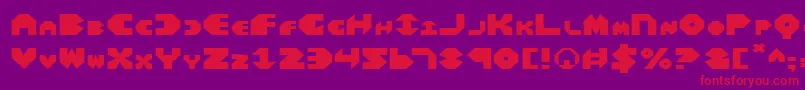 Więcej informacji o czcionce BalAstaralExpanded Czcionka BalAstaralExpanded – czerwone czcionki na fioletowym tle