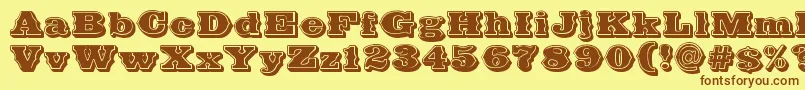 FutureWest Font – Brown Fonts on Yellow Background