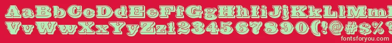 FutureWest Font – Green Fonts on Red Background