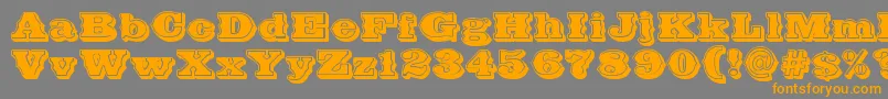 FutureWest Font – Orange Fonts on Gray Background