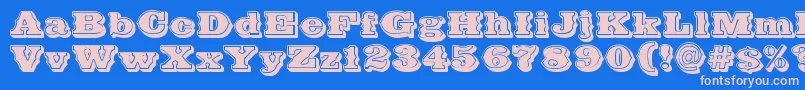 FutureWest Font – Pink Fonts on Blue Background