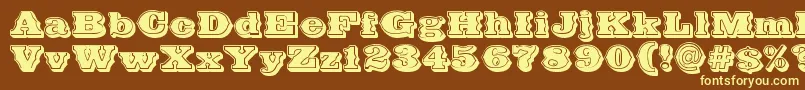 FutureWest Font – Yellow Fonts on Brown Background