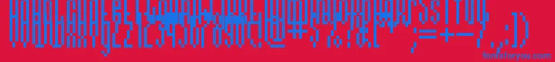 RelativityThin Font – Blue Fonts on Red Background