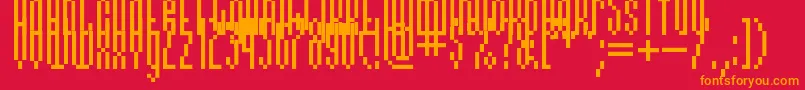 Fonte RelativityThin – fontes laranjas em um fundo vermelho