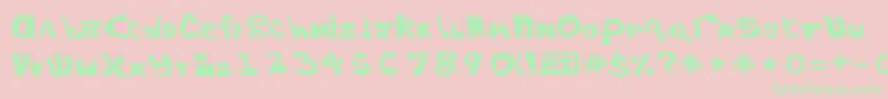 Girl77 Font – Green Fonts on Pink Background