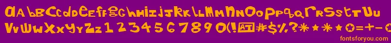 Girl77 Font – Orange Fonts on Purple Background