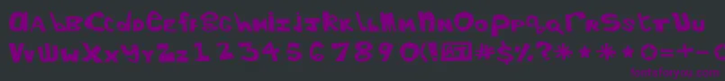 Girl77-fontti – violetit fontit mustalla taustalla