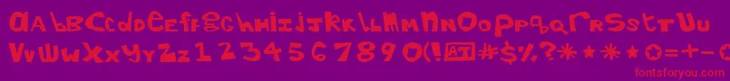 Girl77 Font – Red Fonts on Purple Background