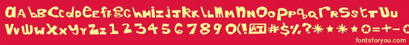 Girl77 Font – Yellow Fonts on Red Background