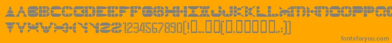 Pangth Font – Gray Fonts on Orange Background