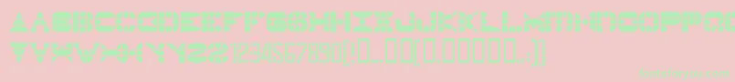 Fonte Pangth – fontes verdes em um fundo rosa