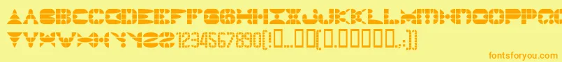 Pangth Font – Orange Fonts on Yellow Background