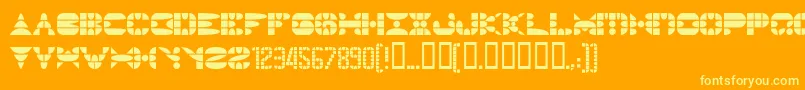 Pangth Font – Yellow Fonts on Orange Background