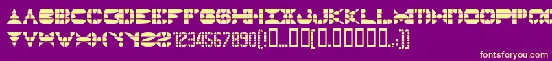 Pangth Font – Yellow Fonts on Purple Background